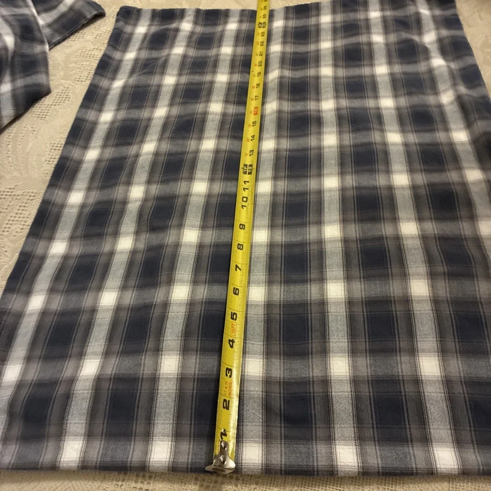Restoration Hardware Baby & Child Twin Size Sheet Set Navy Plaid Cotton 4 Piece